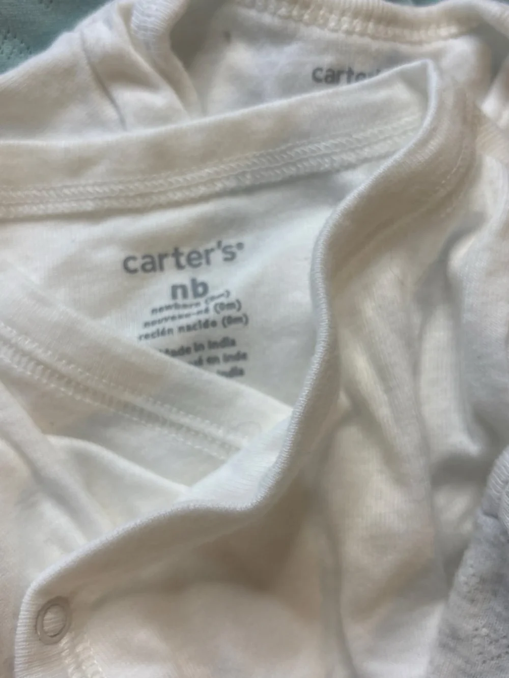 Carter's White Newborn Bodysuits Pack